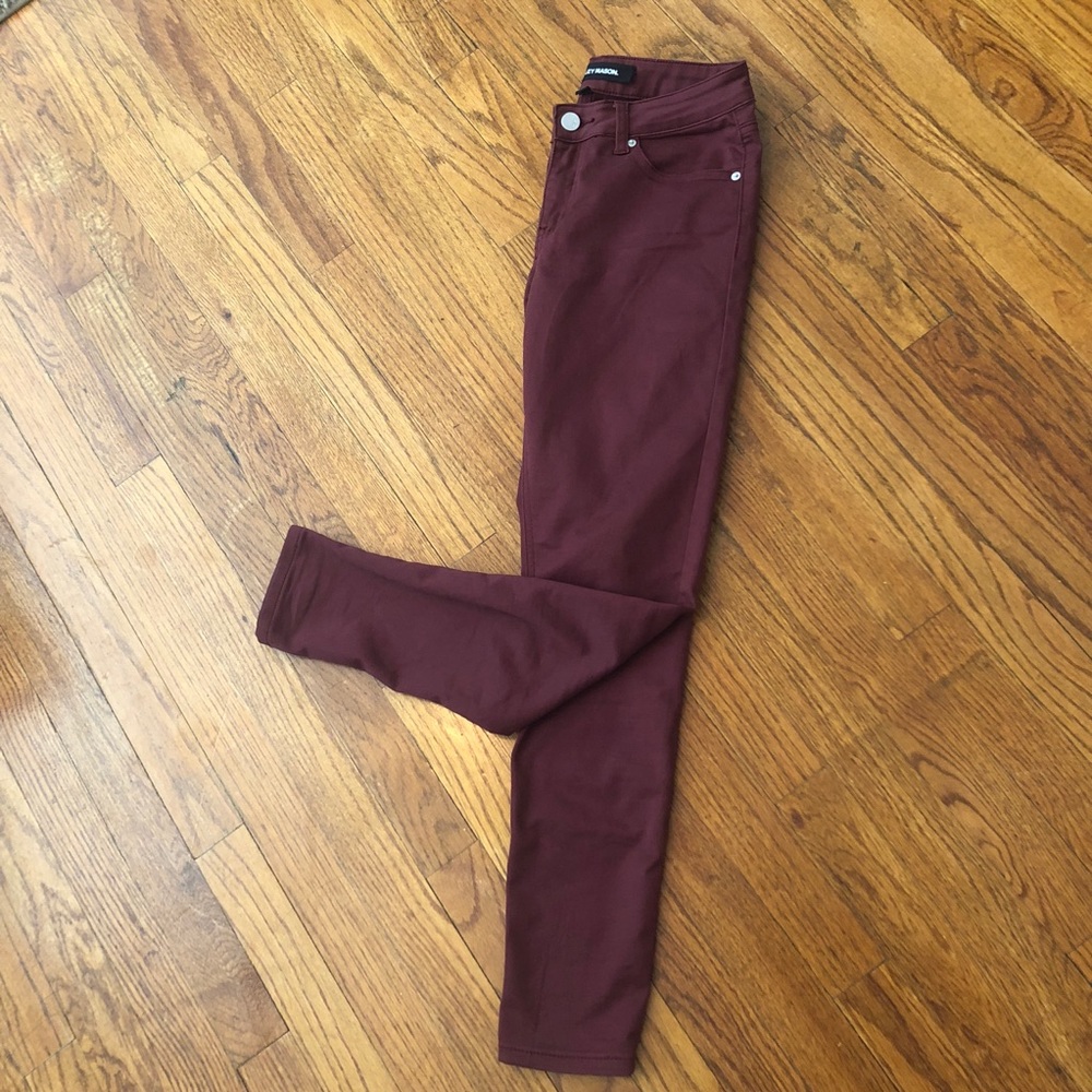 Ashley Mason Burgundy Skinny Jean